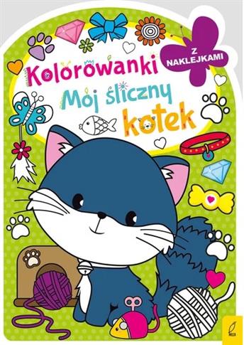 Mój śliczny kotek. Kolorowanka z wykrojnikiem