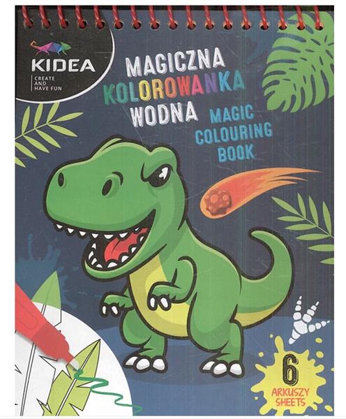 KIDEA MAGICZNA KOLOROWANKA WODNA DINOZAURY