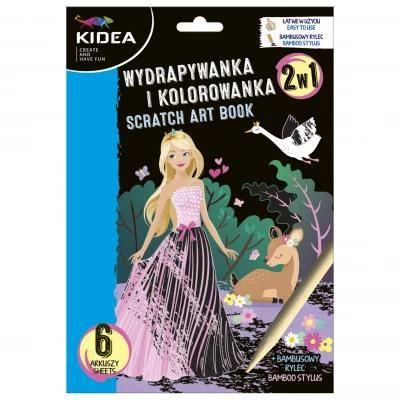 Kidea Wydrapywanka i kolorowanka 2w1 Księżniczki