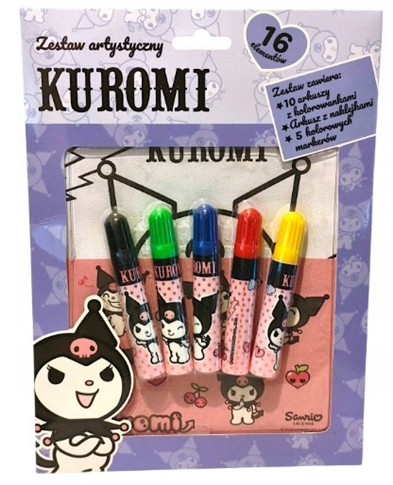 KUROMI ZETAW ARTYSTYCZNY 16 ELEMENTÓW KOLOROWANKI