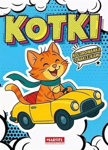 KOLOROWANKA KOMIKSOWA KOTKI Z NAKLEJKAMI