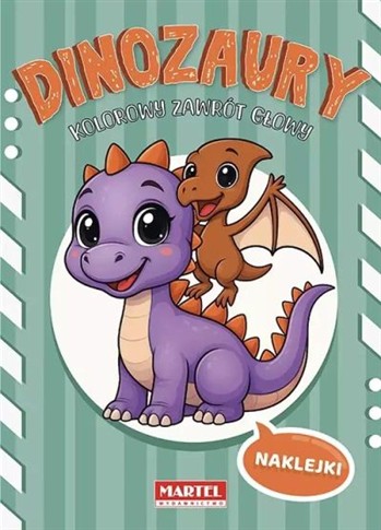 DINOZAURY. KOLOROWY ZAWRÓT GŁOWY. KOLOROWANKA