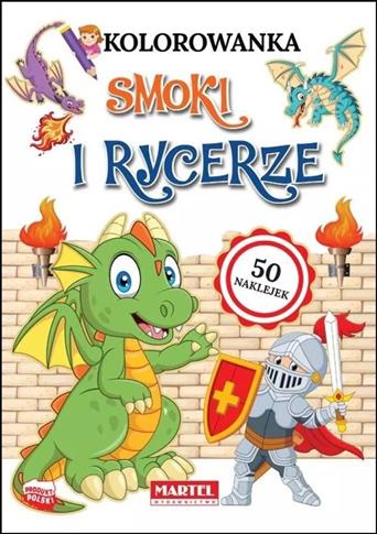 kolorowanka smoki i rycerze
