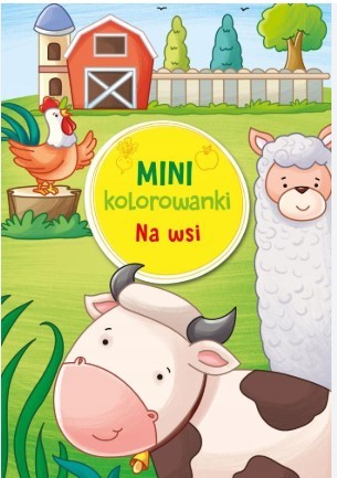 MINI ZESTAW Z KREDKAMI. MINI KOLOROWANKI. NA WSI
