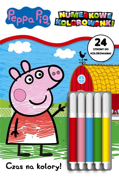 NUMERKOWE KOLOROWANKI. ŚWINKA PEPPA. CZAS NA KOLOR