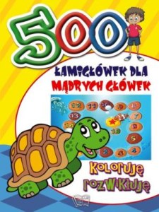 Koloruję rozwikłuję 500 łamigłówek dla mądrych główek