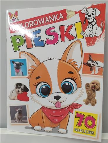 Kolorowanka Pieski. 70 naklejek