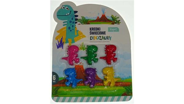 KREDKI ŚWIECOWE DINOZAURY KAYET