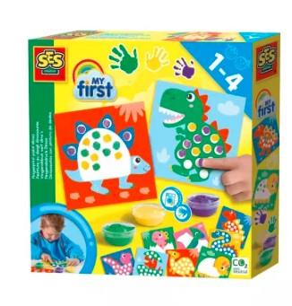 MALOWANIE PALCAMI DINOZAURY SES CREATIVE