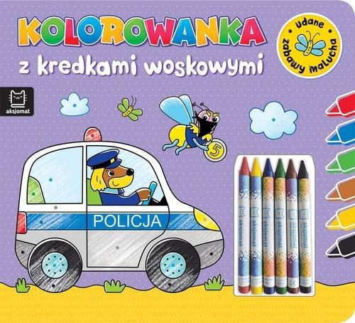 KOLOROWANKA Z KREDKAMI WOSKOWYMI. UDANE ZABAWY