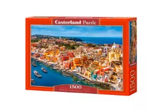 Puzzle 1500 el. Przystań Corricella, Włochy Castor