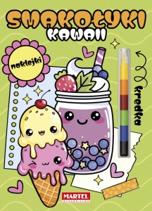 Kawaii smakołyki z naklejkami. Modułowa kredka
