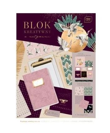 BLOK KREATYWNY Z NAKLEJKAMI A4/14K 80/170G SATIN