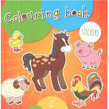 COLOURING BOOK STICKERS KOLOROWANKA Z NAKLEJKAMI