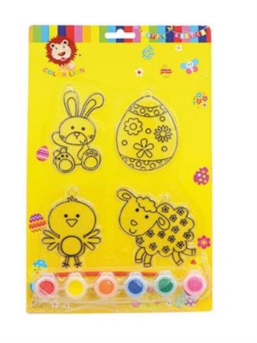 WITRAŻYKI DO MALOWANIA + 6 FARB + PĘDZELEK