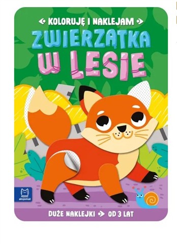 ZWIERZĘTKA W LESIE. DUŻE NAKLEJKI OD 3 LAT