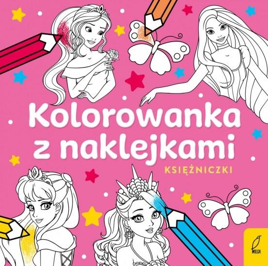 KOLOROWANKA Z NAKLEJKAMI. KSIĘŻNICZKI