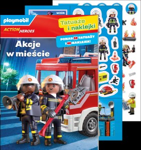 Akcje w mieście. Playmobil Action Heroes. Tatuaże i naklejki