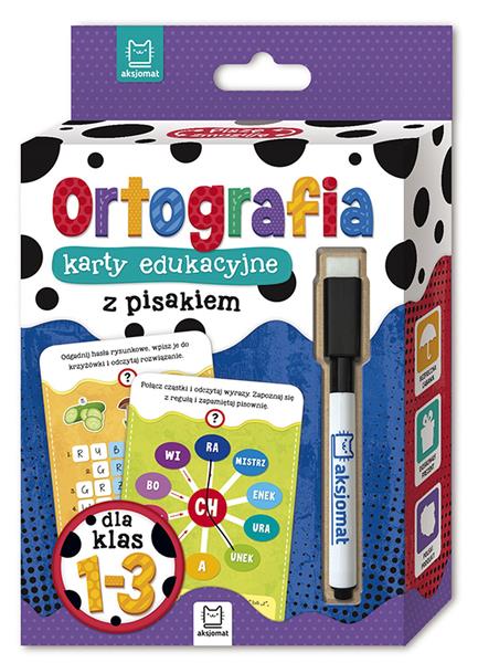 ORTOGRAFIA. KARTY EDUKACYJNE Z PISAKIEM DLA KLAS 1