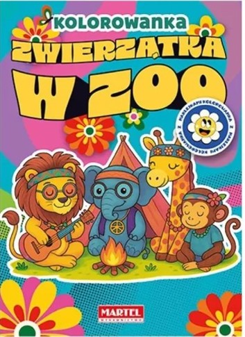 ZWIERZĄTKA W ZOO. KOLOROWANKA Z NAKLEJKAMI