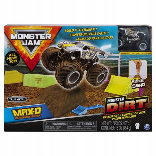 MONSTER JAM DIRT MAX-D Z PIASKIEM KINETYCZNYM