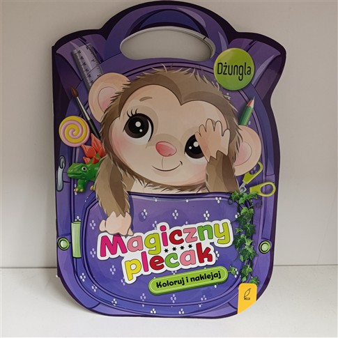 MAGICZNY PLECAK KOLORUJ I NAKLEJAJ DŻUNGLA