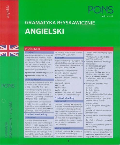 GRAMATYKA BŁYSKAWICZNIE. ANGIELSKI
