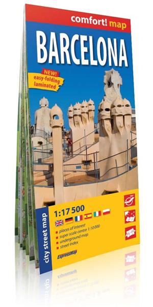 BARCELONA. LAMINOWANY PLAN MIASTA, 1:17 500