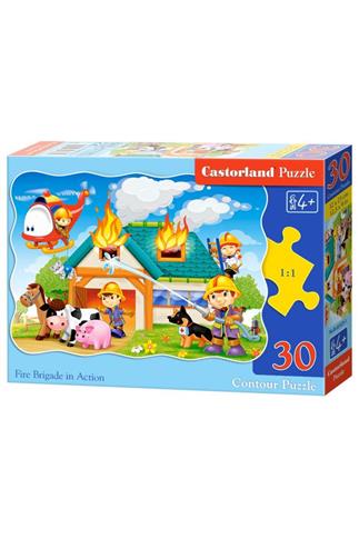 Puzzle 30 Strażacy w akcji CASTORPuzzle 30 Strażac