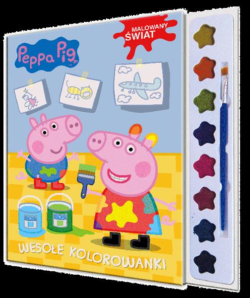 ŚWINKA PEPPA. WESOŁE KOLOROWANKI + FARBKI