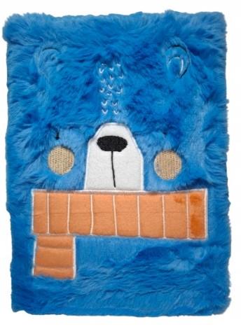 PAMIĘTNIK MIŚ W SZALIKU NOTES A5 PLUSZOWY ZIMOWY N