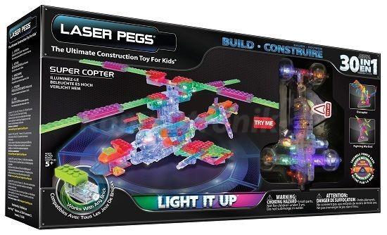 LASER PEGS 30IN1 SUPERCOPTER, KLOCKI 205 EL.