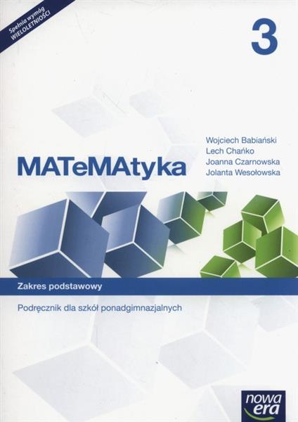 MATEMATYKA 3. PODRĘCZNIK DLA SZKÓŁ PONADGIMNAZJALN