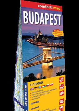 BUDAPESZT (BUDAPEST); LAMINOWANY PLAN MIASTA 1:13