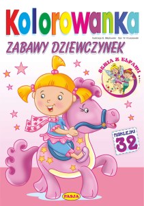 Zabawy dziewczynek. Kolorowanka. Seria z elfami