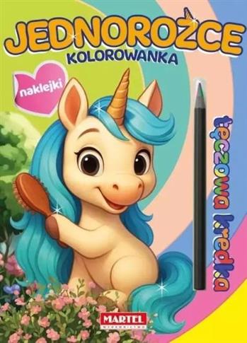KOLOROWANKA Z KREDKĄ JEDNOROŻCE