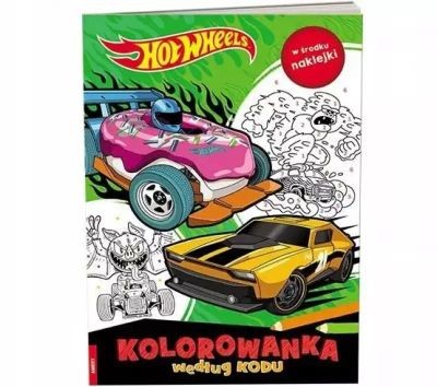 MATTEL HOT WHEELS KOLOROWANKA WEDŁUG KODU