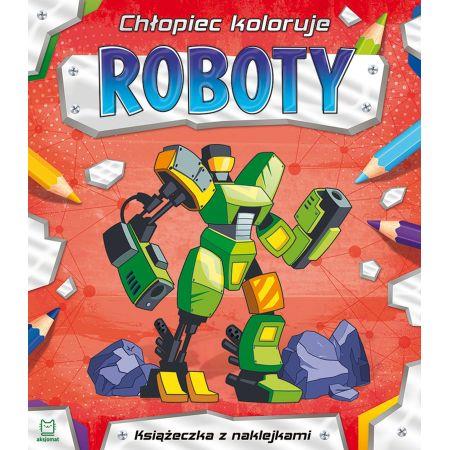 CHŁOPIEC KOLORUJE. ROBOTY