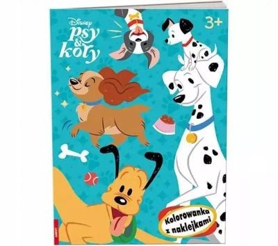 DISNEY PSY & KOTY KOLOROWANKA Z NAKLEJKAMI NA-9148