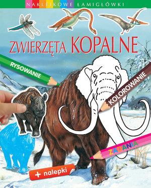 ZWIERZĘTA KOPALNE. NAKLEJKOWE ŁAMIGŁÓWKI