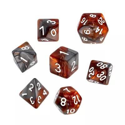 Komplet kości Rebel RPG dwukolorowe brązowo-szare