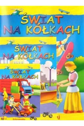 Świat na kółkach. Zestaw zadań do kolorowania z kr