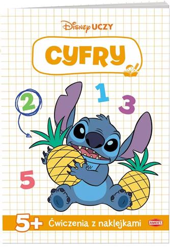 Disney uczy Stitch Ćwiczenia z naklejkami cyfry UD