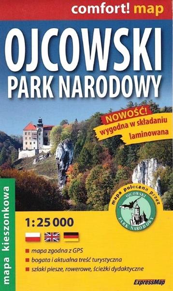 OJCOWSKI PARK NARODOWY; KIESZONKOWA LAMINOWANA MAP