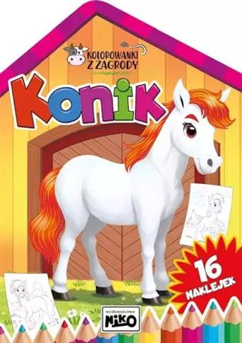Kolorowanki z zagrody. Konik