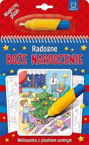 RADOSNE BOŻE NARODZENIE. MALOWANKA Z PISAKIEM WODN