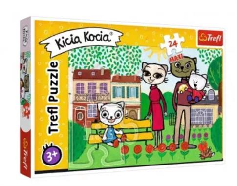 Puzzle 24 elementy, maxi. Zabawy Kici Koci