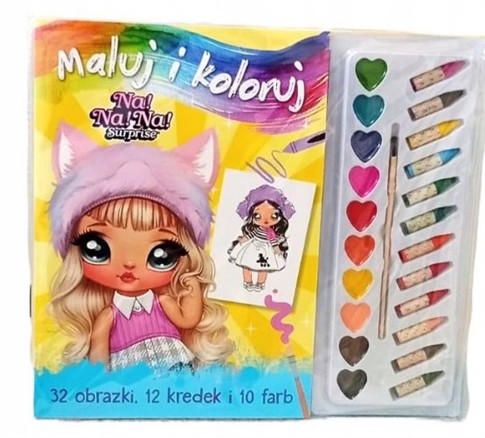 NA! NA! NA! SURPRISE - KOLOROWANKA Z KREDKAMI I FA