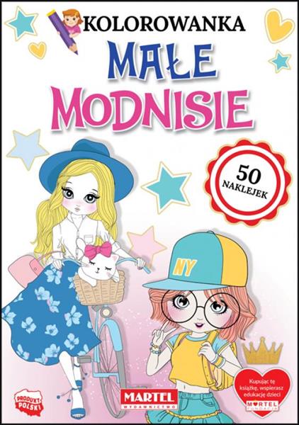 KOLOROWANKA Z NAKLEJKAMI. MAŁE MODNISIE