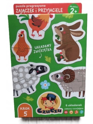 PUZZLE CZUCZU - ZWIERZĄTKA - UKŁADANKA - 2+